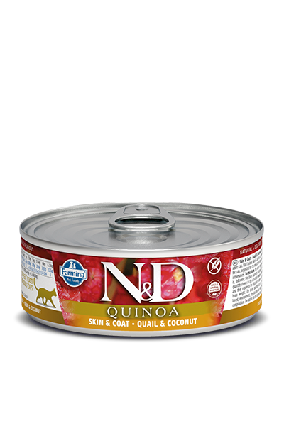 N&D CAT QUINOA SKIN&COAT QUAIL ADULT 80gr