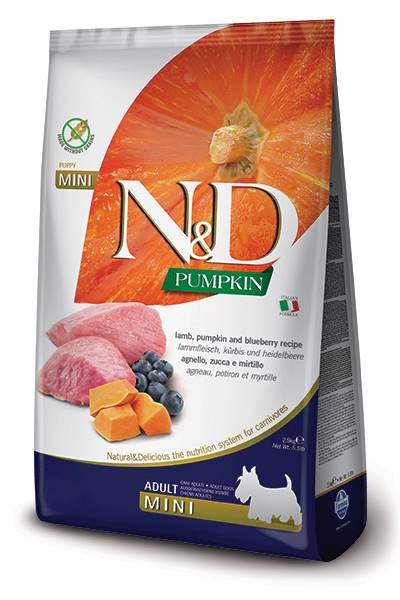 N&D Dog jagnięcina,dynia,jagoda Adult mini 2,5 kg