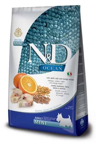 N&D Ocean Dog dorsz,orkisz,owies Adult mini 800 gr