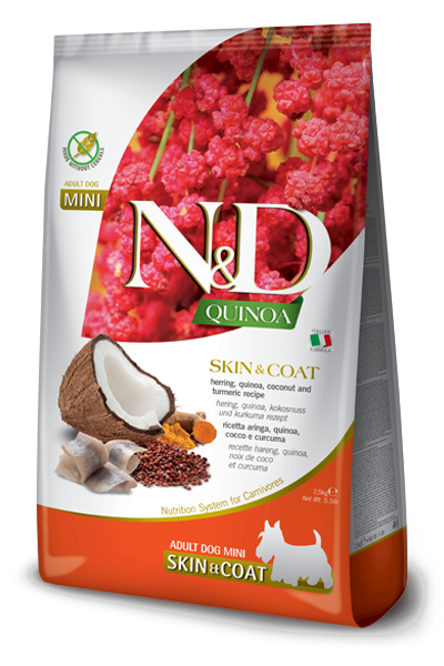 N&D Dog Quinoa Skin & Coat Herring,coconut 800 gr