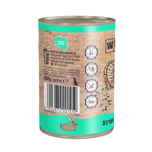 Wiejska Zagroda Królik z indykiem 400 gr
