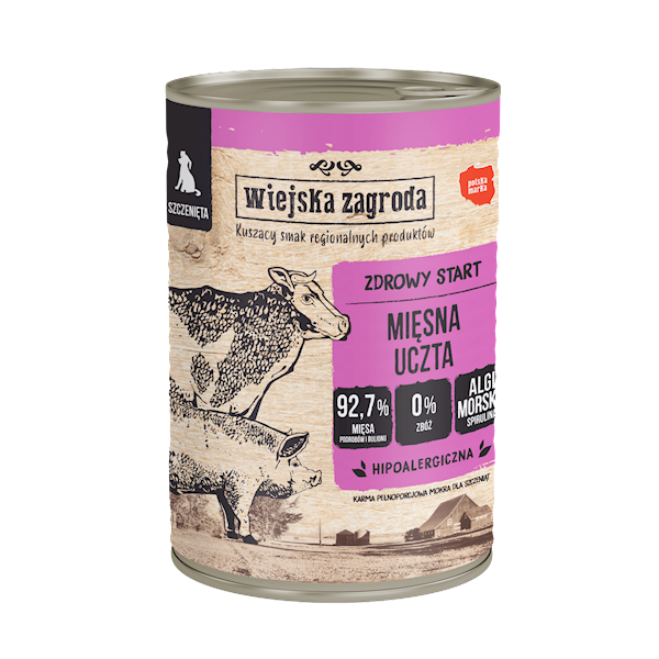 Wiejska Zagroda dla szczeniąt Mięsna uczta 400gr