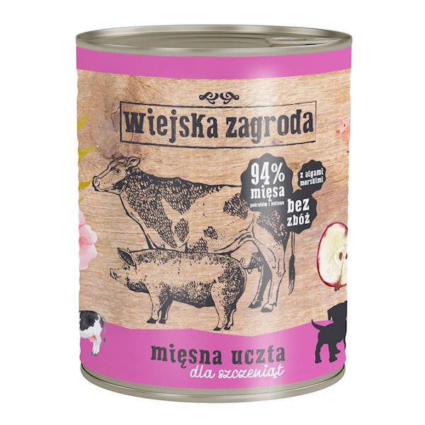 Wiejska Zagroda dla szczeniąt Mięsna uczta 800gr