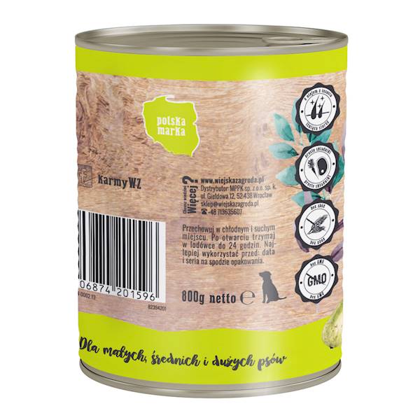 Wiejska Zagroda Kaczka z gruszką 800 gr
