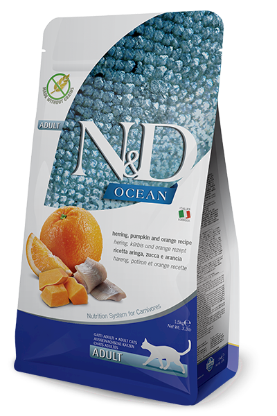 N&D Ocean Cat Herring Pumpkin&Orange Adult 1,5 kg