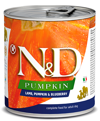 N&D Dog lamd&pump&blueb 285gr