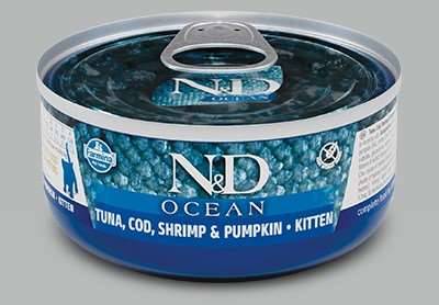 N&D KITTEN OCEAN TUNA,COD,SHRIMP&PUMPKIN 70gr
