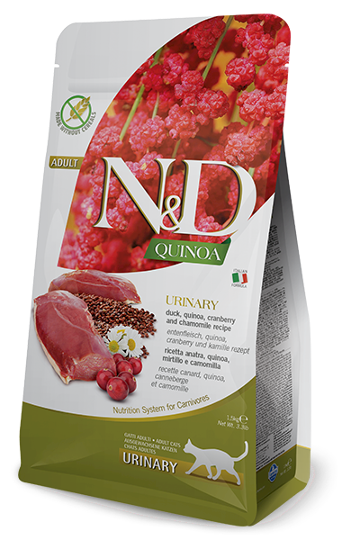 N&D Cat Quinoa Urinary kaczka,żurawin adult 1,5kg