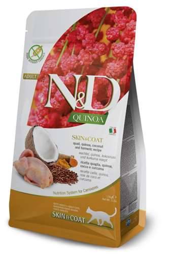 N&D Cat Quinoa Skin&Coat Quail,cocon adult 1,5kg