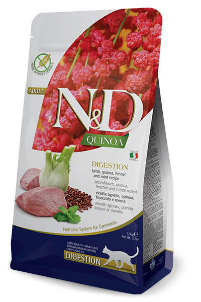 N&D Cat Quinoa Digestion Lamb,Cranber adult 1,5kg