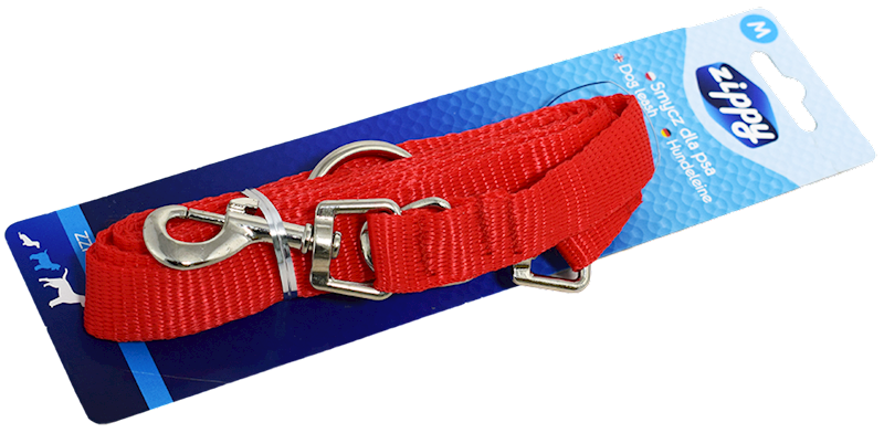 ZIPPY Smycz dla psa M (2x200cm) czerwona