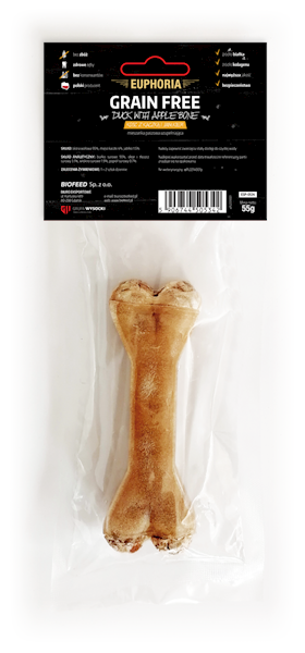 DUCK WITH APPLE BONE - Kość z kaczki i jabł. 17 cm