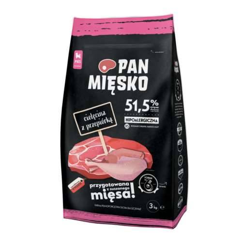 Pan Mięsko cielęcina z przepiórką 3kg szczeniak XS