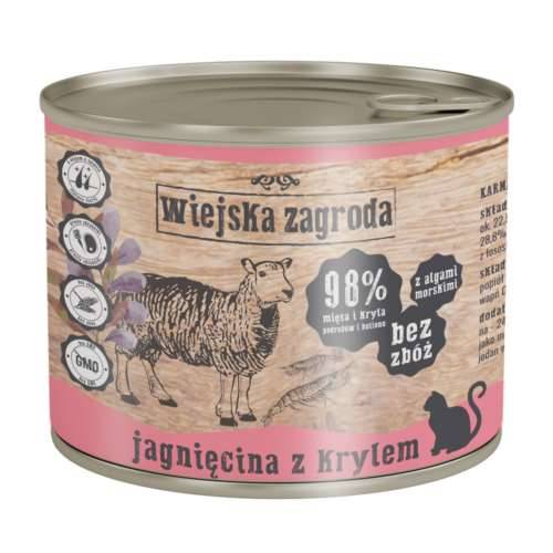 Wiejska Zagroda Kot Jagnięcina z Krylem 200g