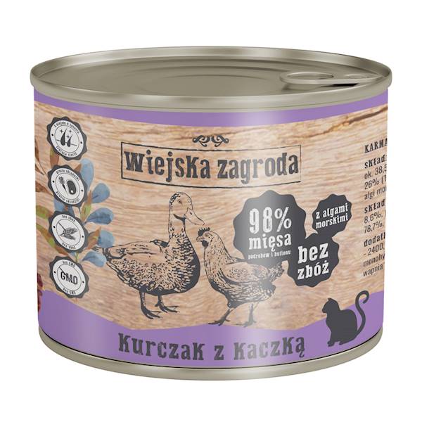 Wiejska Zagroda Kot Kurczak z Kaczką 200g