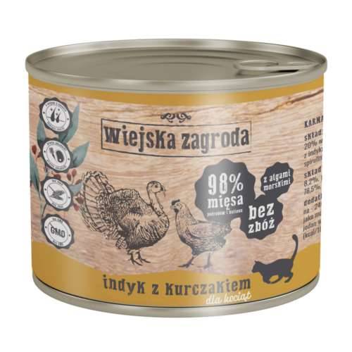 Wiejska Zagroda Kociak Indyk z Kurczakiem 200g
