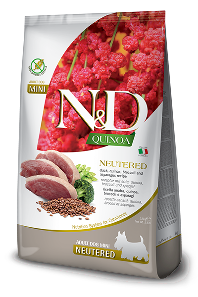 N&D Dog Quinoa Neutred Duck mini 2,5 kg