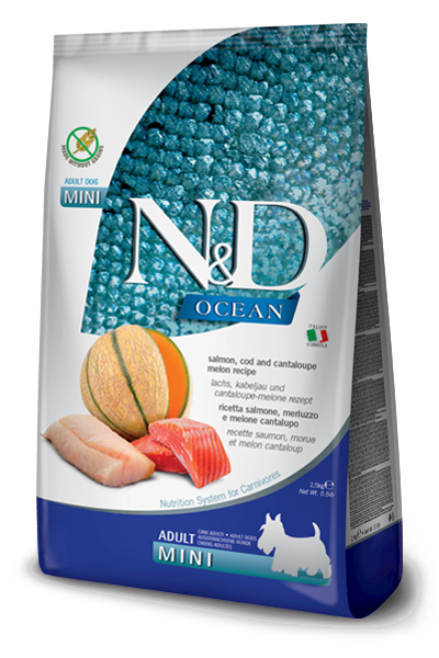 N&D Ocean Dog Salmon,cod&melon Adult mini 800 gr