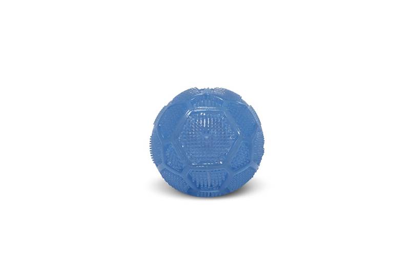 Piłka ENERGY dla psa niebieska, piszcząca, 10cm