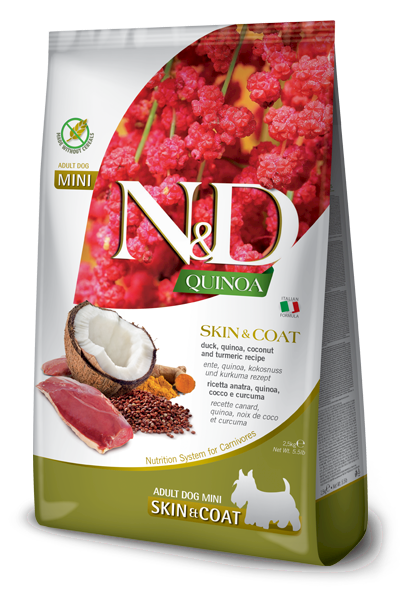 N&D Dog Quinoa Skin&Coat Duck,coconut mini 800 gr