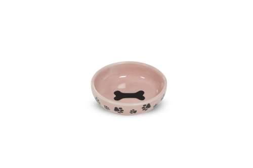 Miska ceramiczna dla kota lub psa, różowa 14x4,5