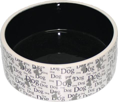 Miska ceramiczna dla psa z napisem DOG 15,5x6cm