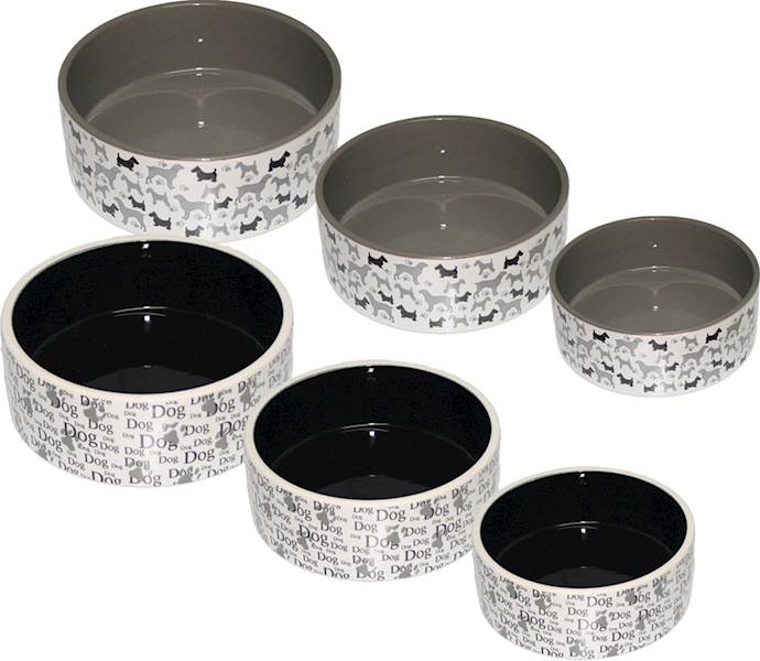 Miska ceramiczna dla psa z napisem DOG 12,5x4,5 cm