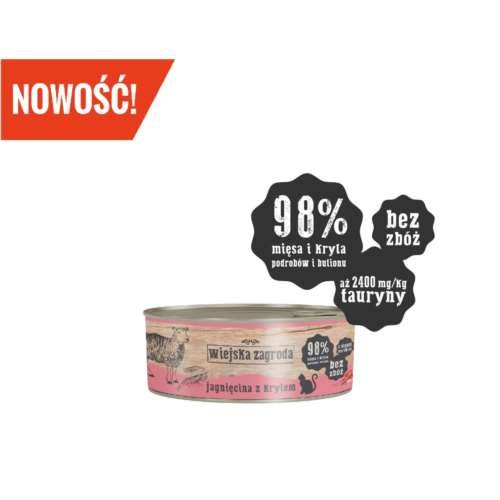 Wiejska Zagroda Kot Jagnięcina z Krylem 85gr