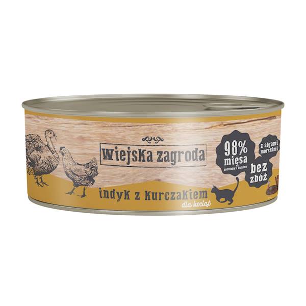 Wiejska Zagroda Kociak Indyk z Kurczakiem 85gr