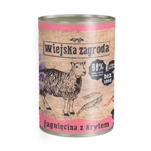 Wiejska Zagroda Kot Jagnięcina z Krylem 400g