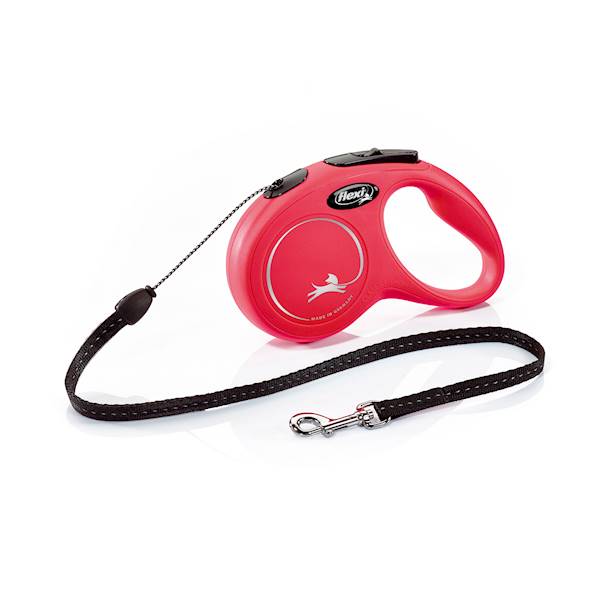 Smycz Flexi Classic rozm.S-5m do 12kg,czerw. linka