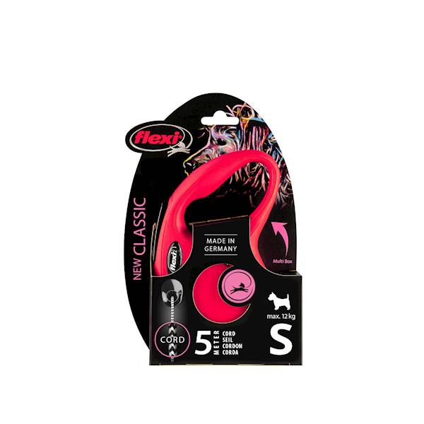Smycz Flexi Classic rozm.S-5m do 12kg,czerw. linka