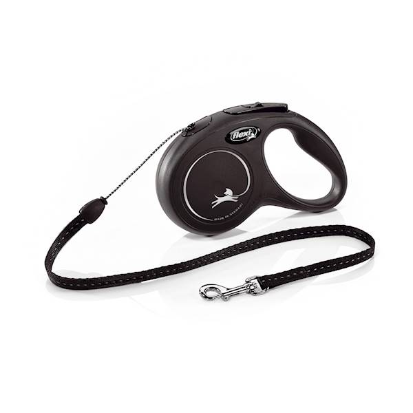 Smycz Flexi Classic rozm.S-5m do 12kg,czarna linka