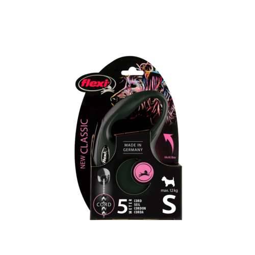 Smycz Flexi Classic rozm.S-5m do 12kg,czarna linka