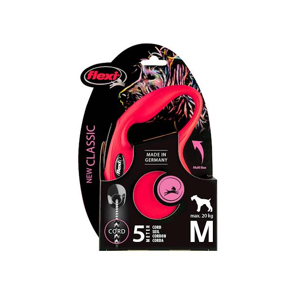 Smycz Flexi Classic rozm.M-5m do 20kg,czerw linka