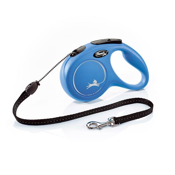 Smycz Flexi Classic rozm.M-5m do 20kg,niebie linka