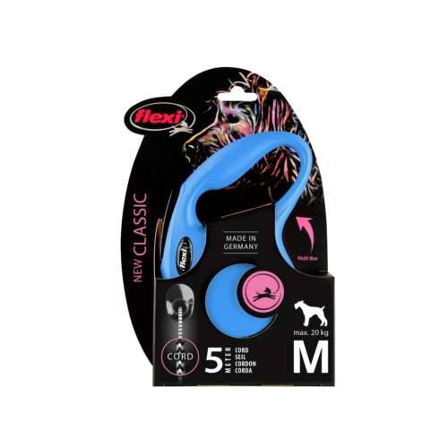 Smycz Flexi Classic rozm.M-5m do 20kg,niebie linka
