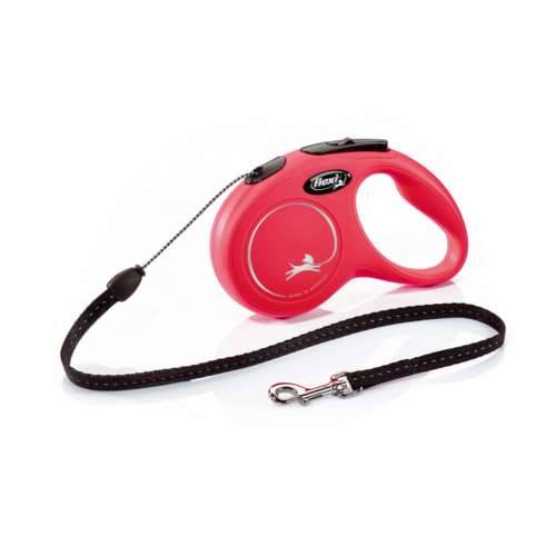 Smycz Flexi Classic rozm.S-8m do 12kg,czerw. linka