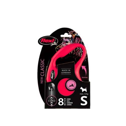 Smycz Flexi Classic rozm.S-8m do 12kg,czerw. linka