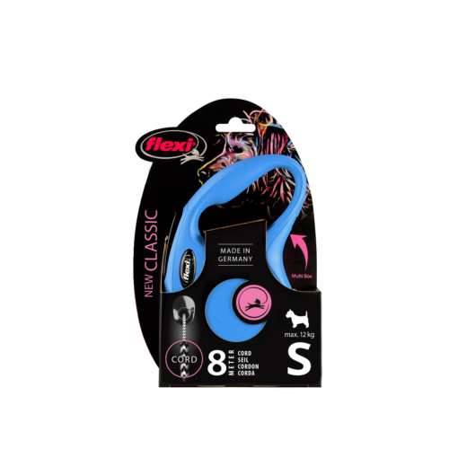 Smycz Flexi Classic rozm.S-8m do 12kg,niebi. linka