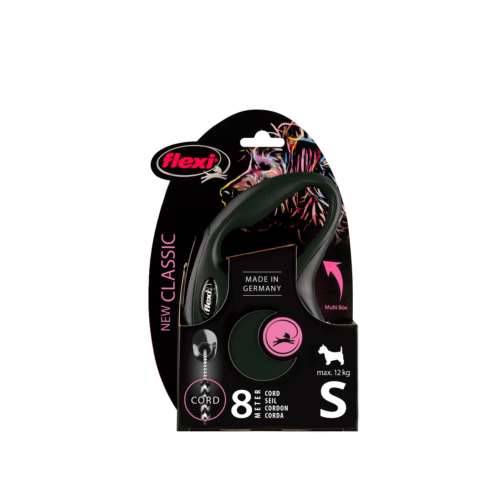 Smycz Flexi Classic rozm.S-8m do 12kg,czarna linka