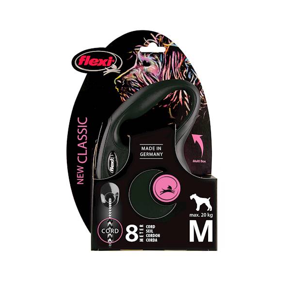 Smycz Flexi Classic rozm.M-8m do 20kg,czarna linka