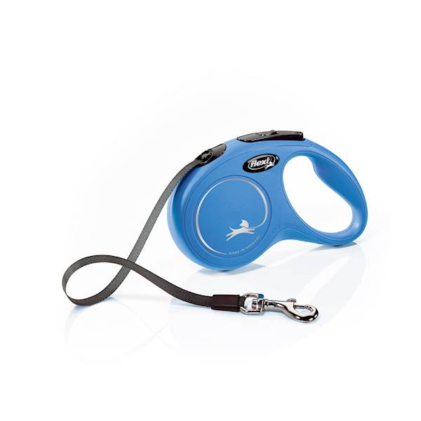 Smycz automatyczna Flexi S taśm 5m, 15kg niebieska