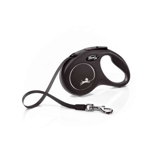 Smycz automatyczna Flexi S taśm 5m, 15kg czarna