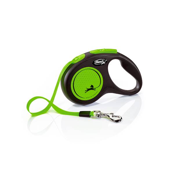 Smycz aut. Flexi Neon taśma S-5m do 15kg zielona