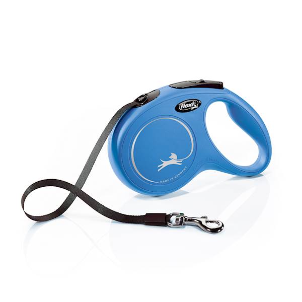 Smycz automatyczna Flexi M taśm 5m, 25kg niebieska