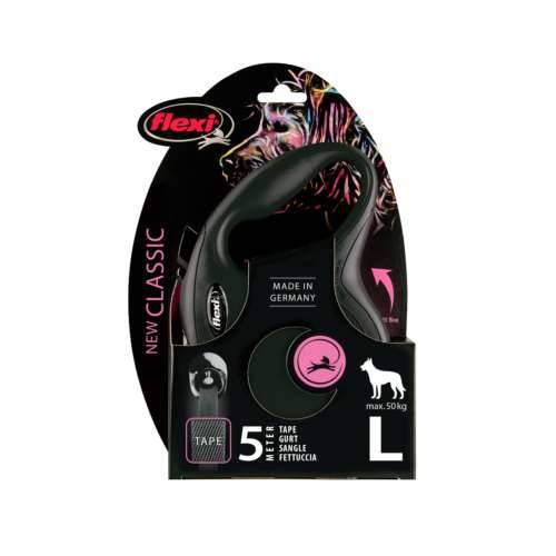 Smycz automatyczna Flexi L taśm 5m, 50kg czarna