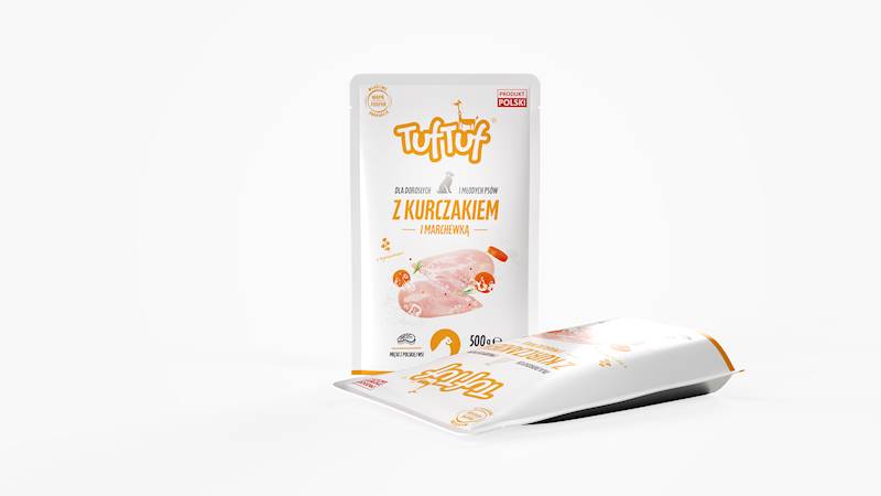 Saszetka Mielonka kurczak,marchewka 500gr TUF TUF