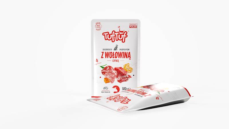 Saszetka Mielonka wołowina z dynią 500gr TUF TUF