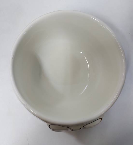 Miska ceramiczna dla psa ze zlotą kokardką 18X8,5c